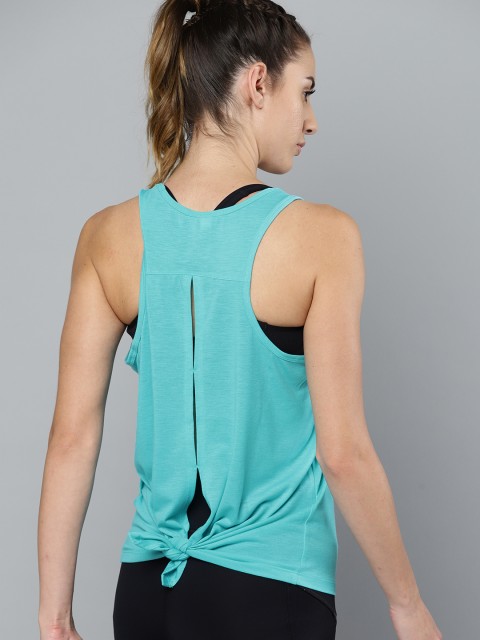 

UNDER ARMOUR Women Blue Solid Whisperlight Tie Back Tank Top