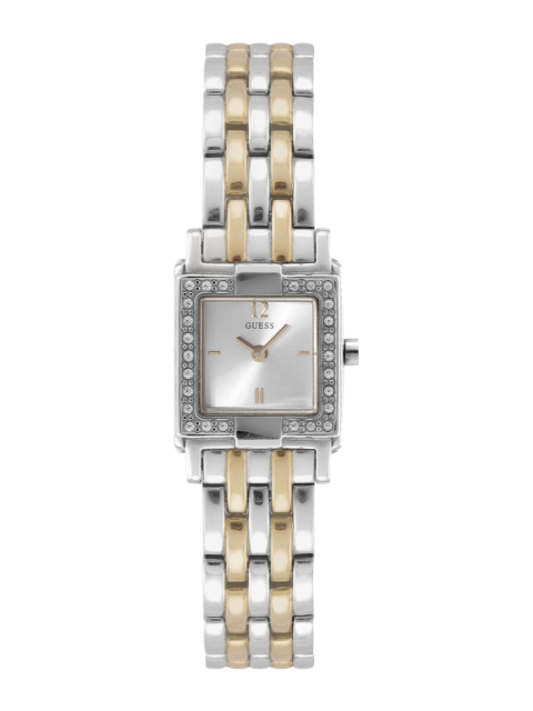 

GUESS Women Silver-Toned Embellished Dial Stainless Steel Analogue Watch W10590L1