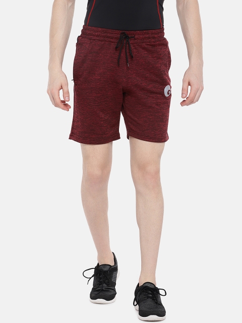 

Omtex Men Red Solid Regular Fit Rapid Dry Sports Shorts