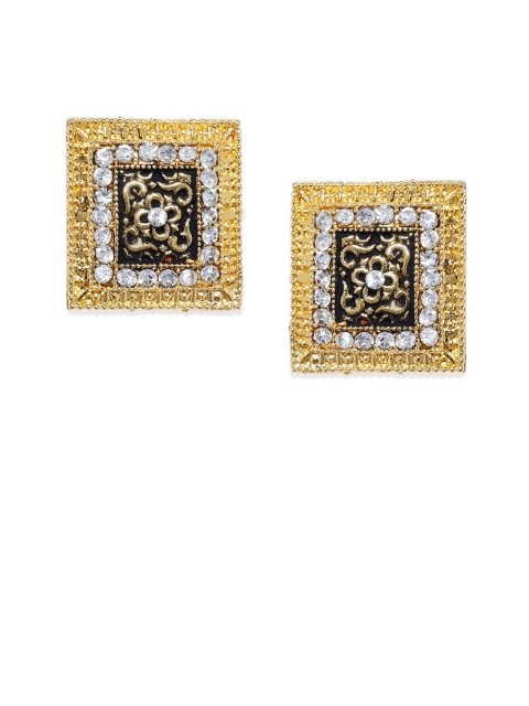

ASMITTA JEWELLERY Gold-Plated Square Studs