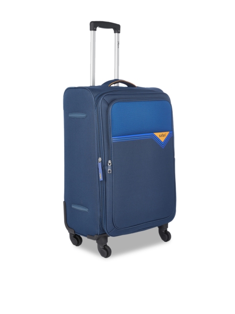 

Safari Blue Solid Medium Trolley Suitcase