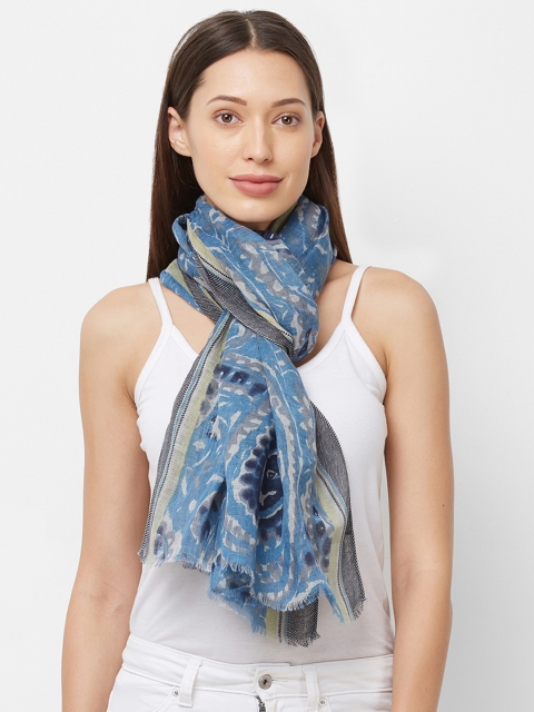 

Vozaf Women Blue & Black Printed Stole