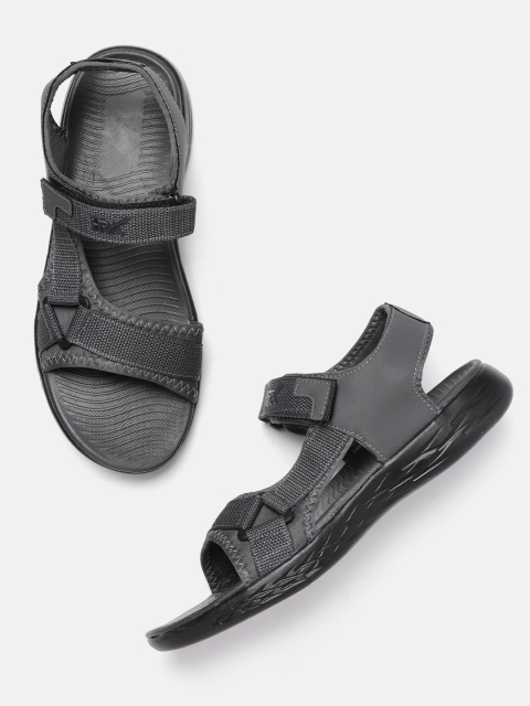 

HRX by Hrithik Roshan Men Charcoal Grey Solid Sports Sandals