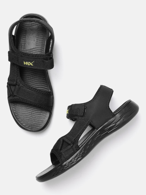 

HRX by Hrithik Roshan Men Black Solid Sports Sandals