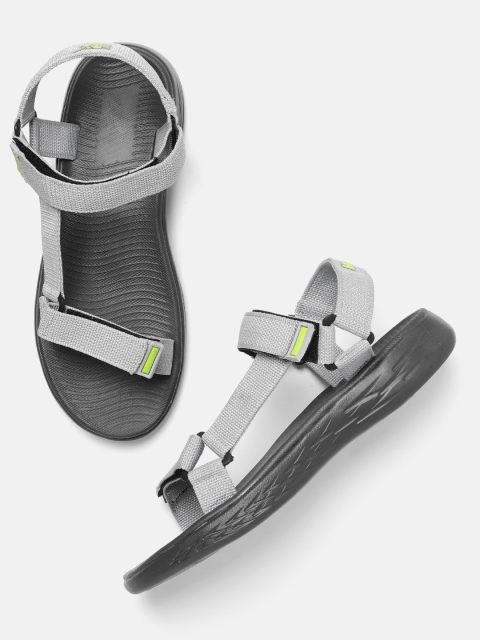 

HRX by Hrithik Roshan Men Grey Solid Sports Sandals