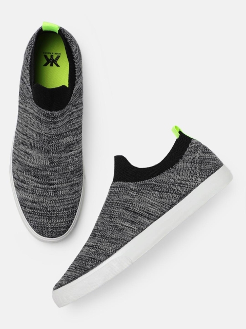 

Kook N Keech Men Grey Slip-On Sneakers
