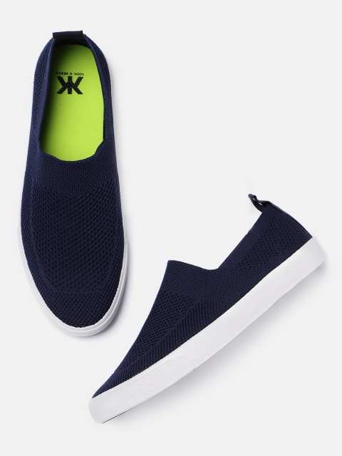

Kook N Keech Men Navy Blue Slip-On Sneakers