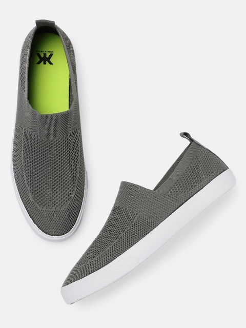 

Kook N Keech Men Grey Slip-On Sneakers