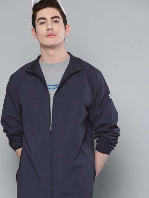 

UNDER ARMOUR Men Navy Blue Corp Windstrike Solid Jacket