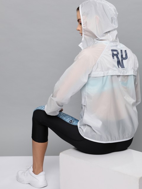 

UNDER ARMOUR Women Grey Qualifier Storm Packable Solid Hooded Running Jacket