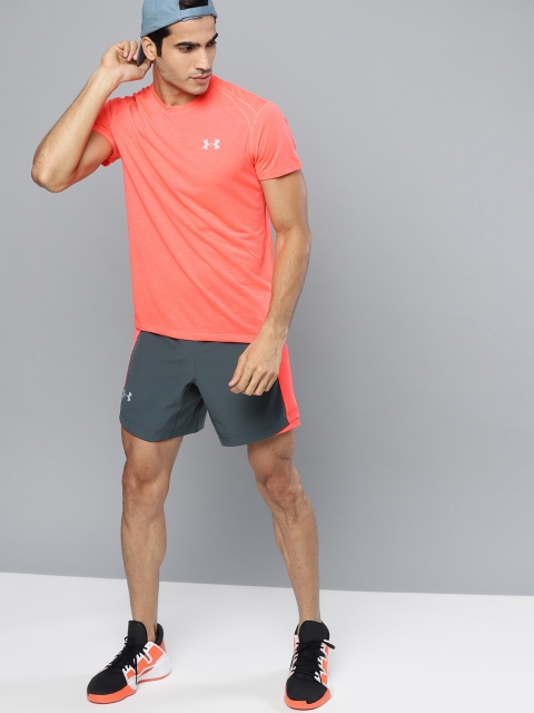 

UNDER ARMOUR Men Charcoal Grey Qualifier Speedpocket 7'' Solid Running Shorts