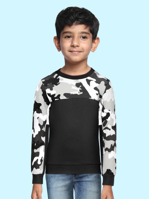 

Puma Boys Black Printed Sweatshirt
