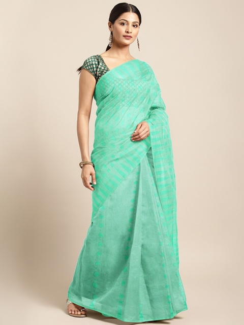 

Mitera Sea Green Woven Design Jamdani Saree