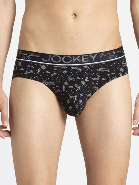 

Jockey Men Black Printed Brief HG05-0105