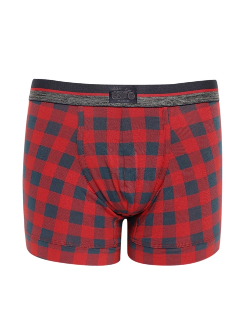 

Jockey Men Red & Navy Blue Checked Trunks ZN05-0105