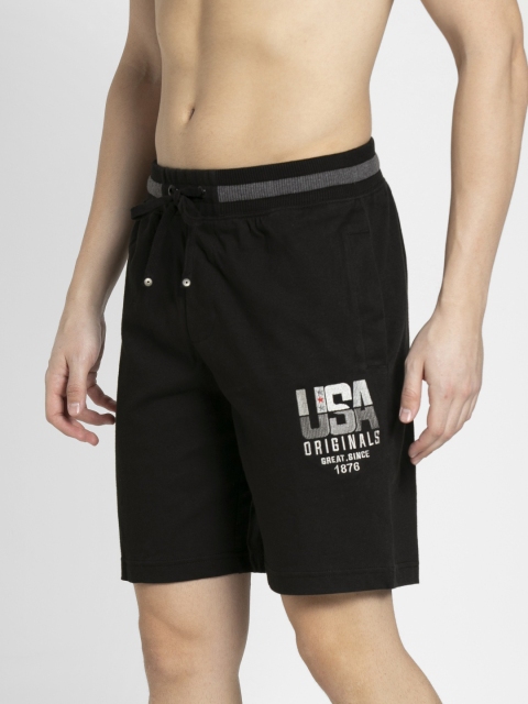 

Jockey Men Black Solid Lounge Shorts