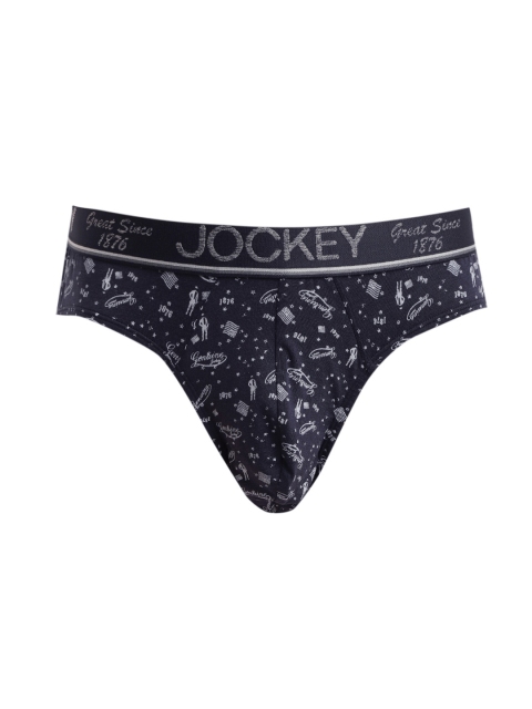 

Jockey Men Navy Printed Basic Briefs HG05-0105, Navy blue