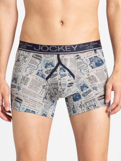

Jockey Men Grey & Blue Printed Trunks HG06-0105-NVYPR
