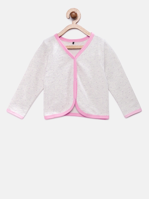 

Kadambaby Girls Grey Printed Jhabla