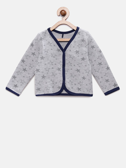

Kadambaby Kids Grey Printed Tailored Jacket