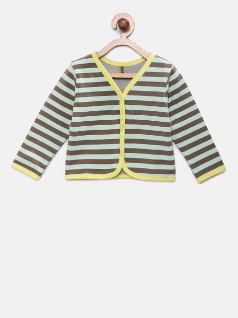 

Kadambaby Boys Brown Striped Tailored Jacket