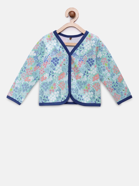 

Kadambaby Girls Blue Printed Tailored Jacket