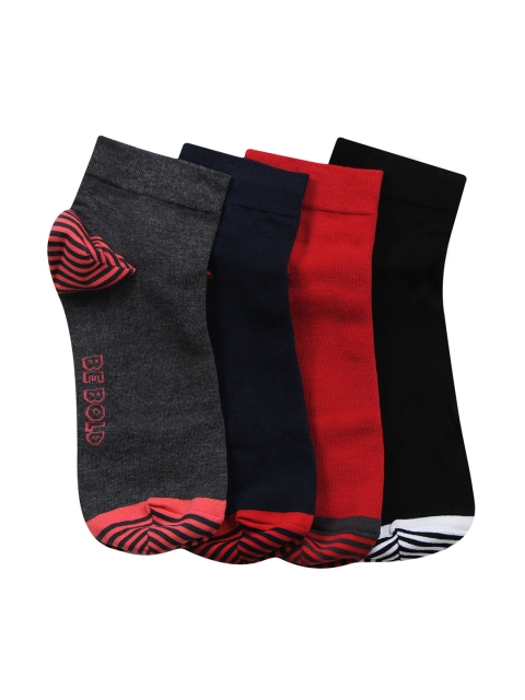 

Bonjour Men Multi Coloured Pack of 4 Assorted Patterned Calf-Length Socks