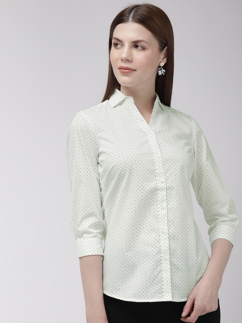 

Park Avenue Women Green Slim Fit Printed Casual Shirt