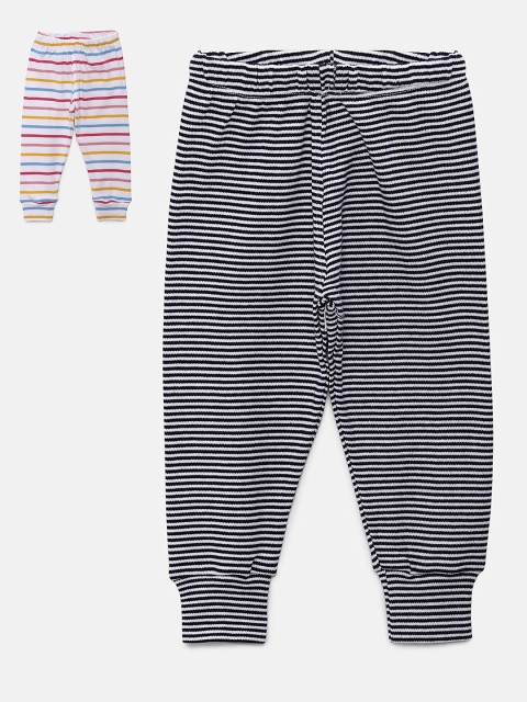 

Kadambaby Kids Pack of 2 Striped Lounge Pants, Black