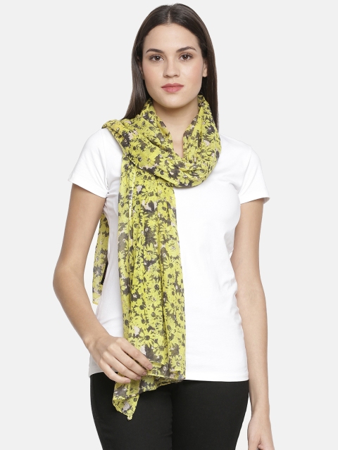 

Ayesha Women Yellow & Green Printed Scarf