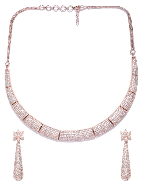 

Melani Borsa Rose Gold-Plated CZ & AD Studded Handcrafted Jewellery Set