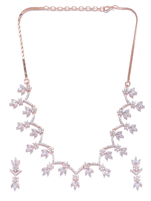 

Melani Borsa Rose Gold-Plated CZ & AD Studded Handcrafted Jewellery Set