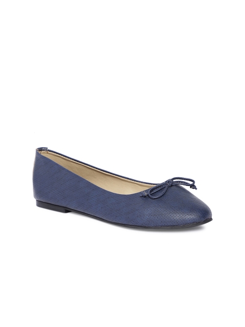 

TRENDS & TRADES Women Blue Perforated Ballerinas