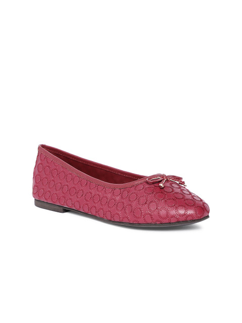 

TRENDS & TRADES Women Red & Magenta Embroidered Handcrafted Ballerinas
