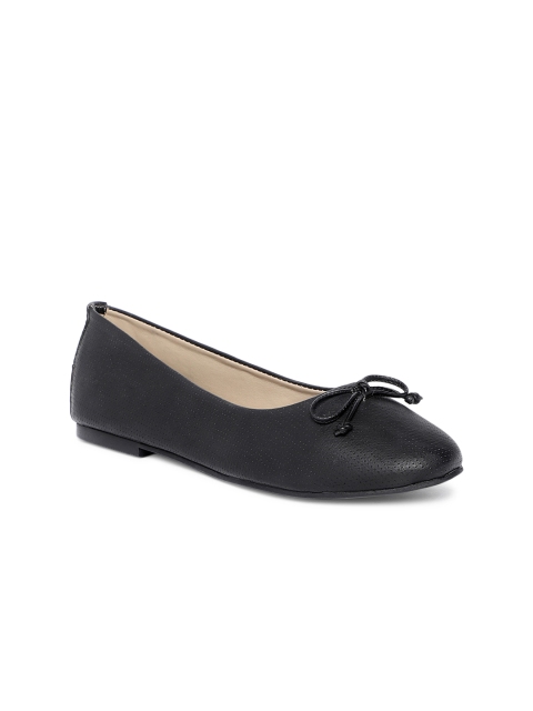

TRENDS & TRADES Women Black Perforated Ballerinas