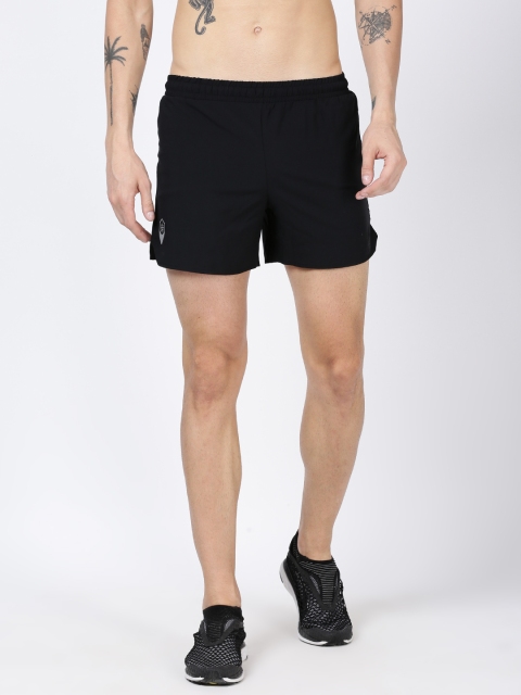 

Cultsport Men Black Solid Slim Fit Sports Shorts