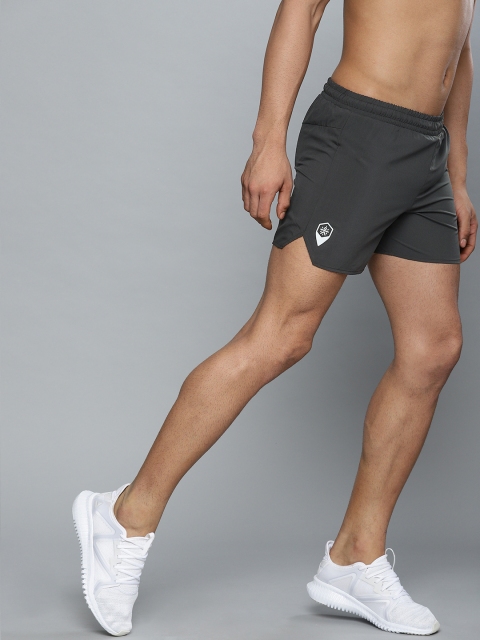 

Cultsport Men Charcoal Grey Solid Slim Fit Sports Shorts