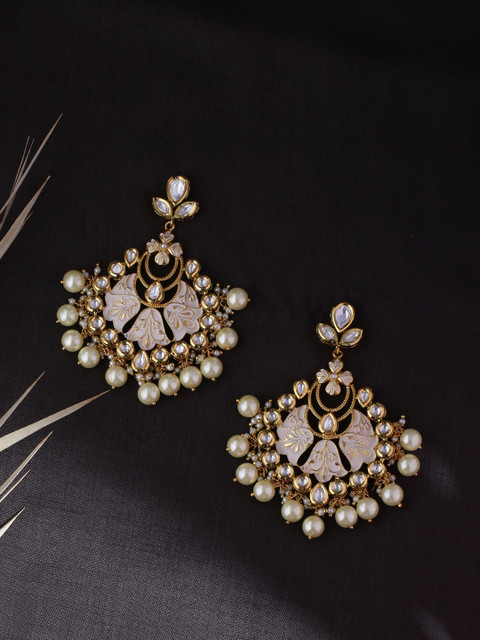

Tistabene Gold-Plated & White Classic Drop Earrings