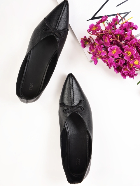 

Street Style Store Women Black Solid Ballerinas