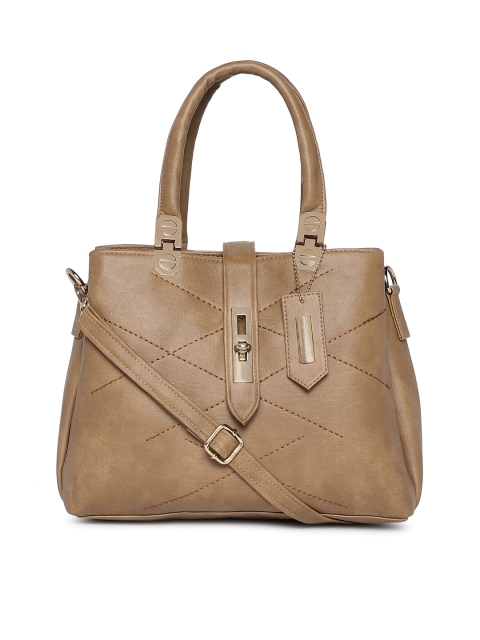

Anna Claire Camel Brown Solid Handheld Leather Bag
