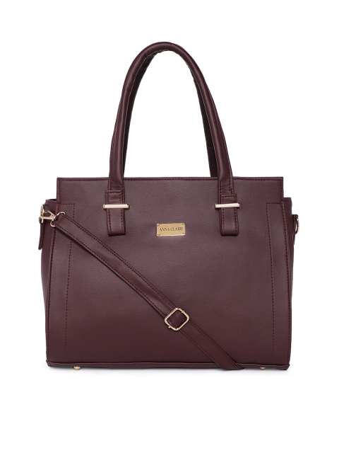 

Anna Claire Brown Solid Leather Handheld Bag