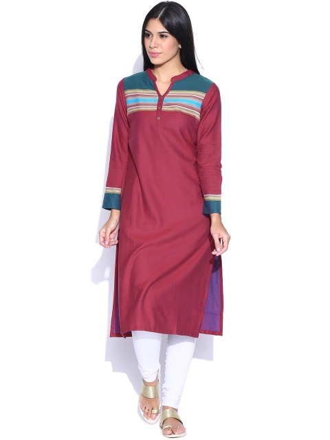 

Aurelia Pink Winter Kurta with Woven Design