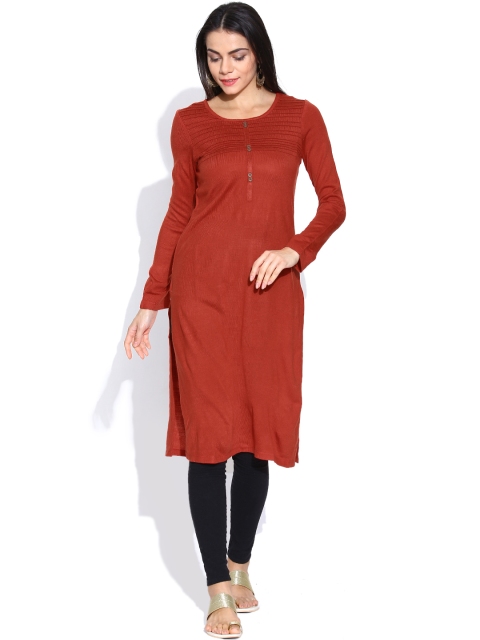 

Aurelia Rust Orange Winter Kurta