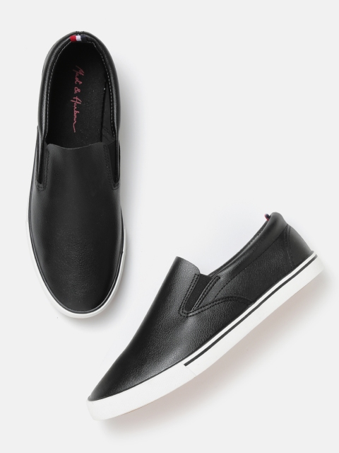 

Mast & Harbour Men Black Slip-On Sneakers
