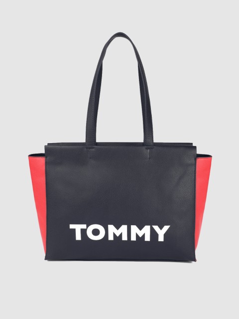 

Tommy Hilfiger Navy Blue & Red Printed Shoulder Bag