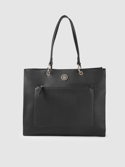 

Tommy Hilfiger Black Solid Handheld Bag