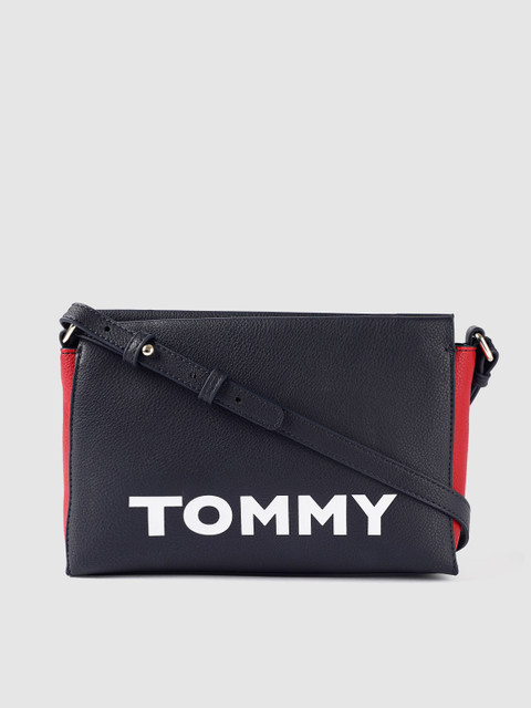 

Tommy Hilfiger Navy Blue Printed Sling Bag