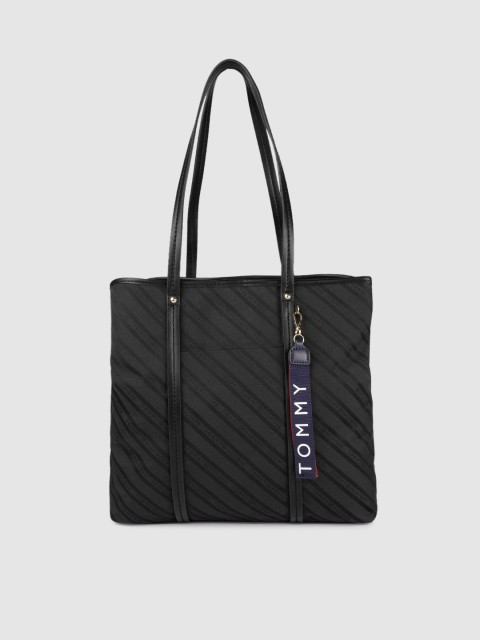 

Tommy Hilfiger Black Self Design Shoulder Bag