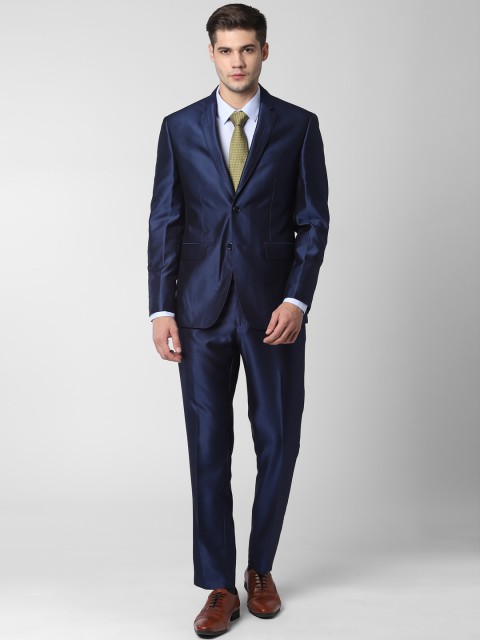 

Peter England Men Navy Blue Solid Single-Breasted Slim Fit Formal Suit