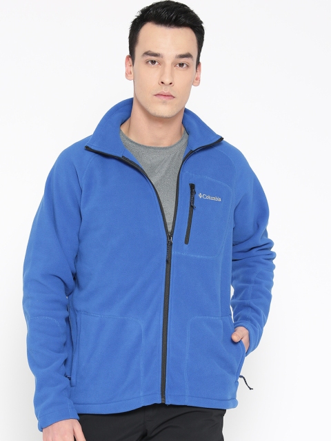 

Columbia Men Blue Solid Fast Trek II Full Zip Fleece Jacket